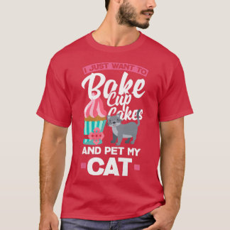 Cupcake Baking Cat Eigentümer T-Shirt