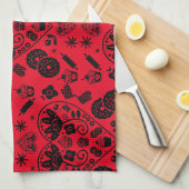 Cupcake Baking Folk Geschirrtuch (Viertel Falte)