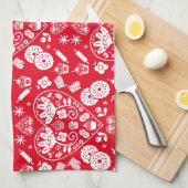 Cupcake Baking Folk Geschirrtuch (Viertel Falte)