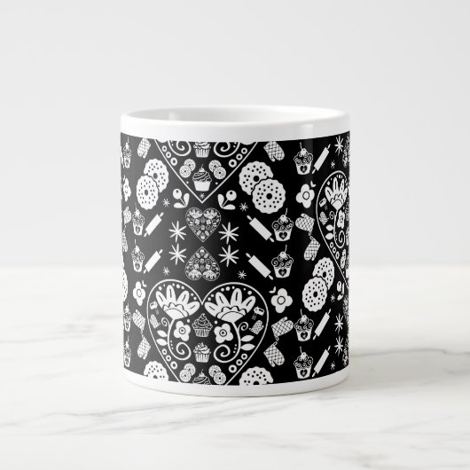 Cupcake Baking Folk Jumbo-Tasse (Vorderseite)