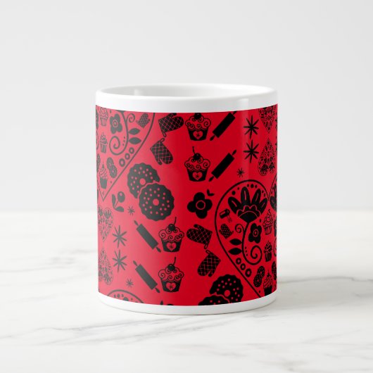 Cupcake Baking Folk Jumbo-Tasse (Vorderseite)