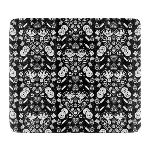 Cupcake Baking Folk Schneidebrett (Vorderseite)