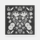 Cupcake Baking Folk Serviette (Vorderseite)