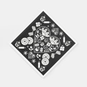 Cupcake Baking Folk Serviette (Ecke)