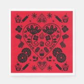 Cupcake Baking Folk Serviette (Vorderseite)