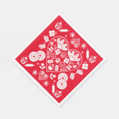 Cupcake Baking Folk Serviette (Ecke)