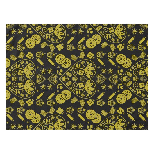 Cupcake Baking Folk Tischdecke (Vorderseite (Horizontal))