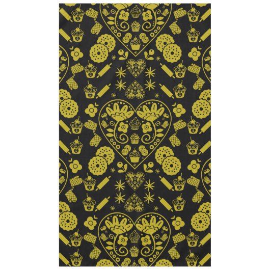 Cupcake Baking Folk Tischdecke (Vorderseite)