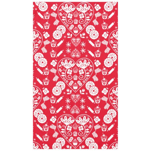 Cupcake Baking Folk Tischdecke (Vorderseite)