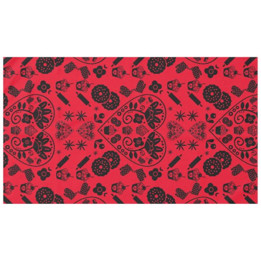 Cupcake Baking Folk Tischdecke (Vorderseite (Horizontal))