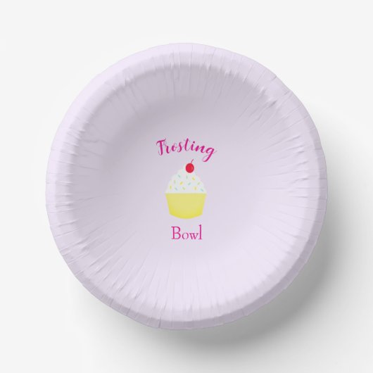 Cupcake Baking Frosting Bowl Birthday Pappteller (Vorderseite)