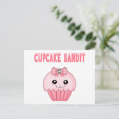 Cupcake Bandit Postkarte (Stehend Vorderseite)