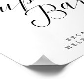 Cupcake Bar Chic Brautparty- oder Hochzeitsschild Poster (Ecke)