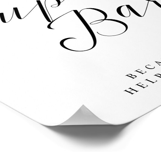 Cupcake Bar Chic Brautparty oder Hochzeitszeichen Poster (Ecke)