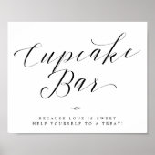 Cupcake Bar Chic Brautparty oder Hochzeitszeichen Poster (Vorne)
