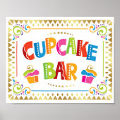 CUPCAKE BAR Fiesta Party signieren Poster (Vorne)