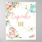 Cupcake Bar Tea Party Baby Brewing Baby Shower Poster (Vorne)