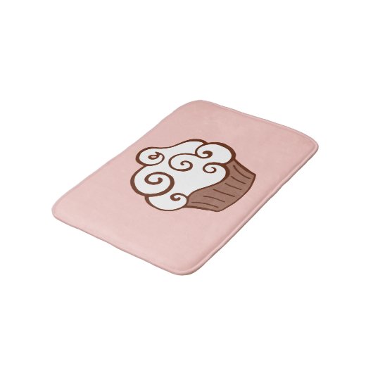 Cupcake Bath Mat Rug Badematte (Schrägansicht)