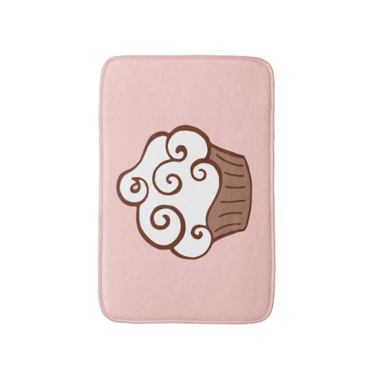 Cupcake Bath Mat Rug Badematte (Vorderseite Vertikal)