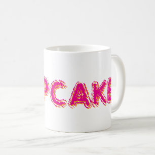 Cupcake Benutzerdefinierter rosa Text Kaffeetasse