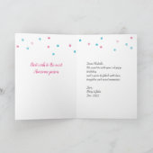 Cupcake Birthday Card mit personalisiertem Namen Karte (Innenseite)