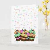 Cupcake Birthday Card - Sweet Birthday - Cupcake Karte (Gelbe Blume)