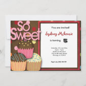 Cupcake Birthday Einladung (Vorderseite)