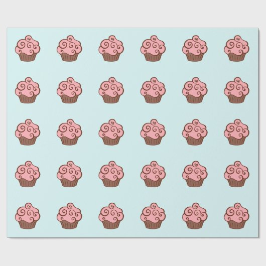 Cupcake Birthday Geschenkpapier (Flach)