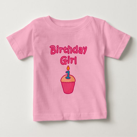 Cupcake Birthday Girl 1 Baby T-shirt (Vorderseite)