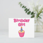 Cupcake Birthday Girl 3 Postkarte (Stehend Vorderseite)