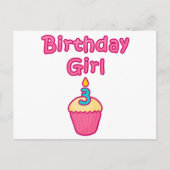 Cupcake Birthday Girl 3 Postkarte (Vorderseite)