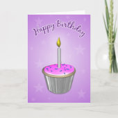 Cupcake Birthday Karte (Vorderseite)
