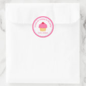 Cupcake Birthday Party Gefallen Tag Sticker (Tasche)