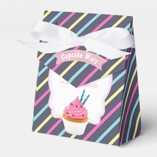 Cupcake Birthday Party Guest Fevor Geschenkschachtel (Vorderseite)