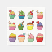 Cupcake Birthday Serviette (Vorderseite)