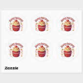 Cupcake Birthday Stickers (Blatt)