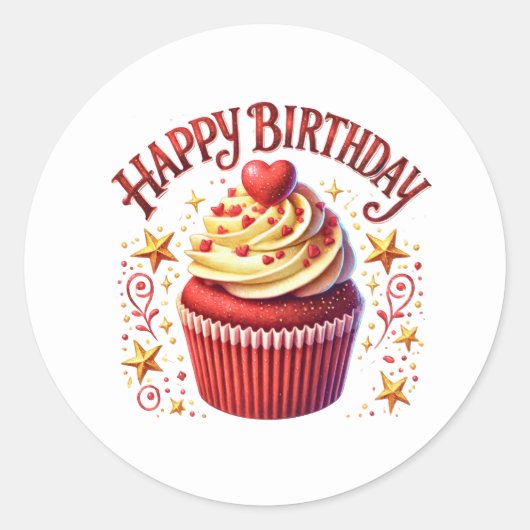 Cupcake Birthday Stickers (Vorderseite)