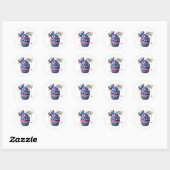 Cupcake Birthday Stickers (Blatt)