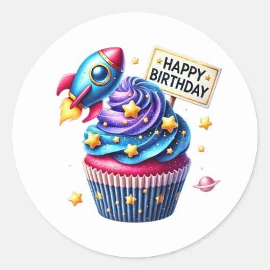 Cupcake Birthday Stickers (Vorderseite)