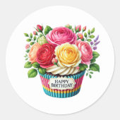 Cupcake Birthday Stickers (Vorderseite)