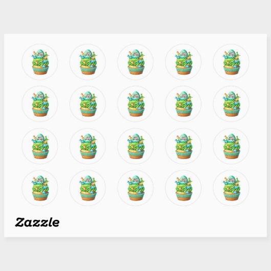Cupcake Birthday Stickers (Blatt)