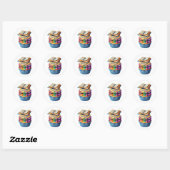 Cupcake Birthday Stickers (Blatt)