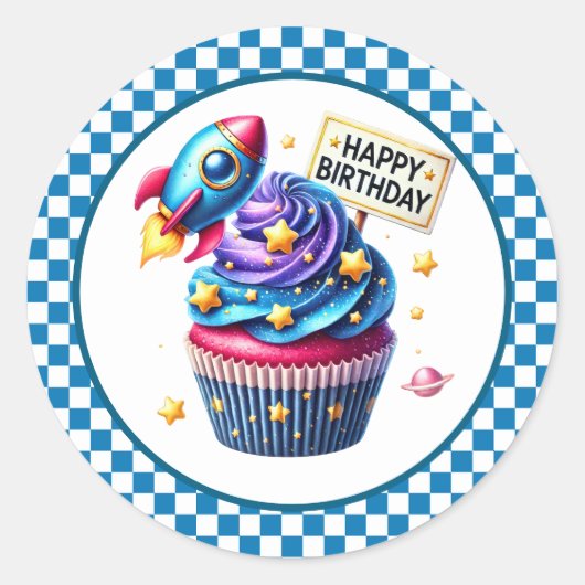 Cupcake Birthday Stickers (Vorderseite)
