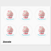 Cupcake Birthday Stickers (Blatt)