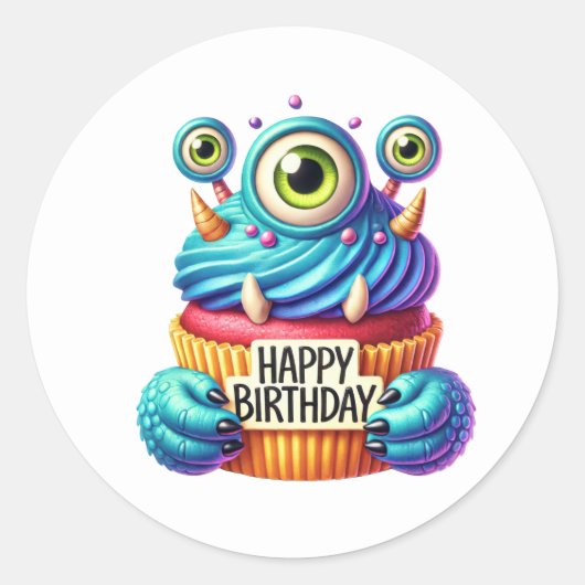 Cupcake Birthday Stickers (Vorderseite)