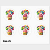 Cupcake Birthday Stickers (Blatt)