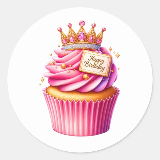 Cupcake Birthday Stickers (Vorderseite)