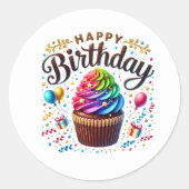 Cupcake Birthday Stickers (Vorderseite)
