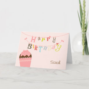 Cupcake Birthday String Card Karte