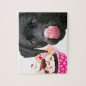 Cupcake & Black Labrador Puzzle (Vertikal)